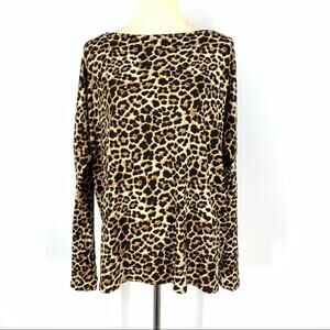 Fashion Nova Don’t Get This Twisted Off The Shoulder Leopard Print Top Medium